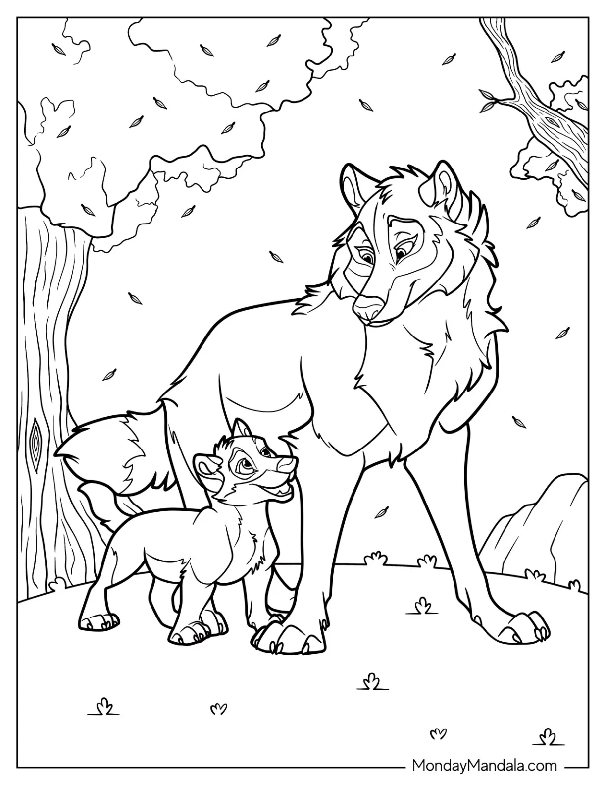 26 Wolf Coloring Pages Free PDF Printables 