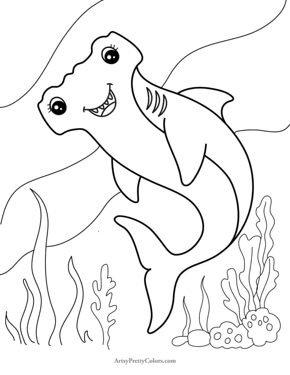 27 Free Shark Coloring Pages Artsy Pretty Colors 27 Free Shark Coloring Pages Artsy Pretty Colors