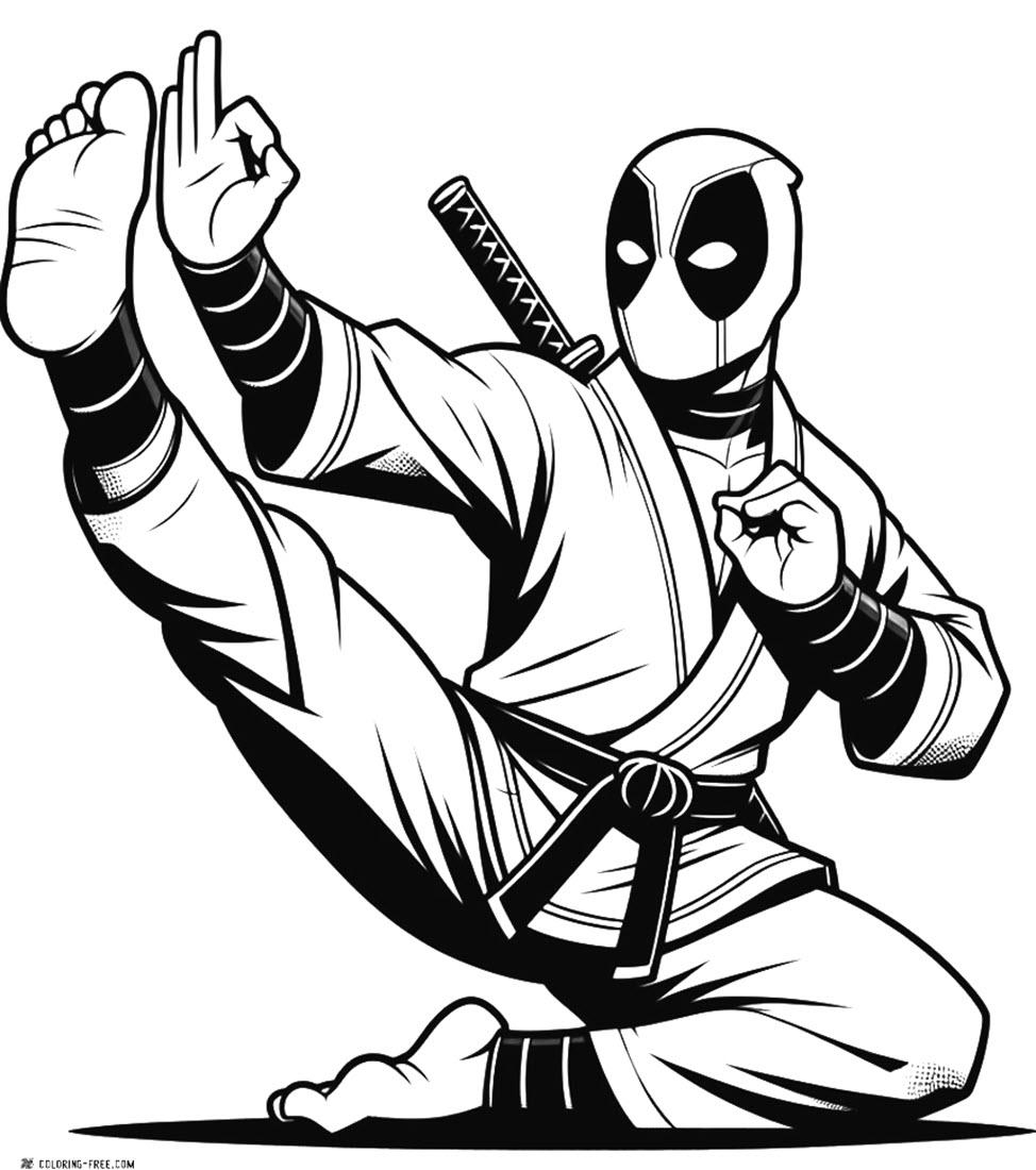 Deadpool Vs Coloring Pages