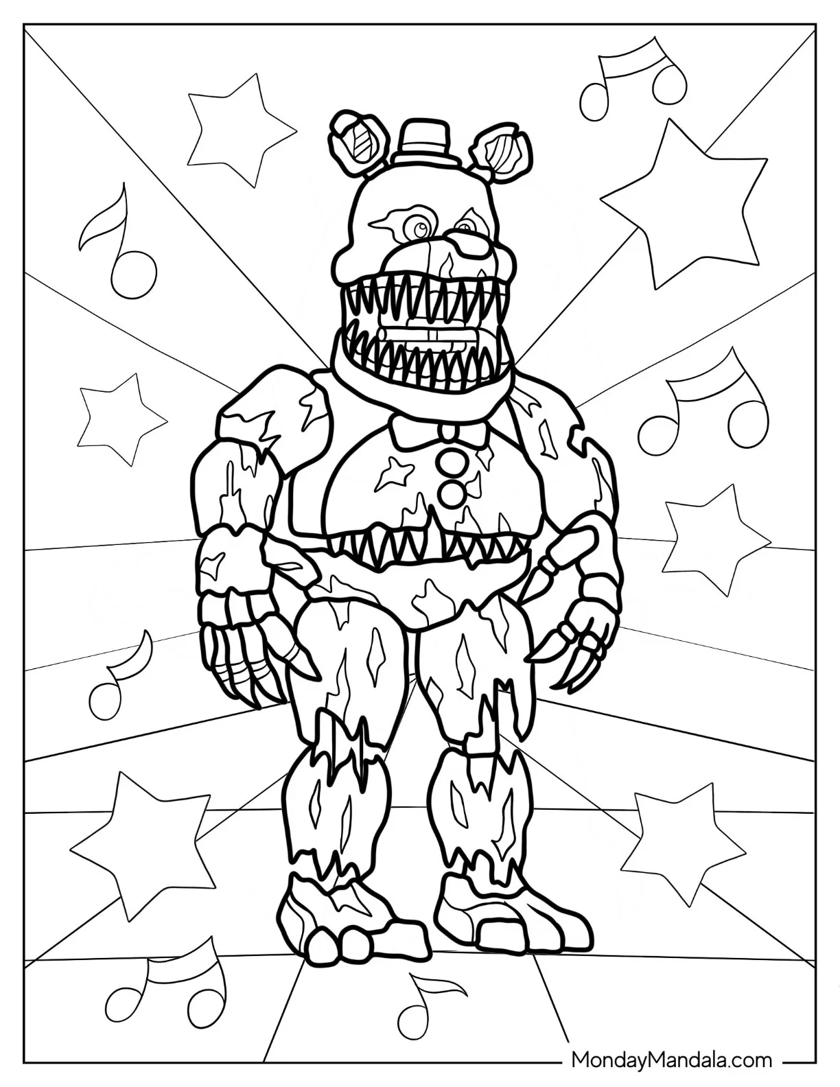 28 Five Nights At Freddie s Coloring Pages Free PDF Printables 