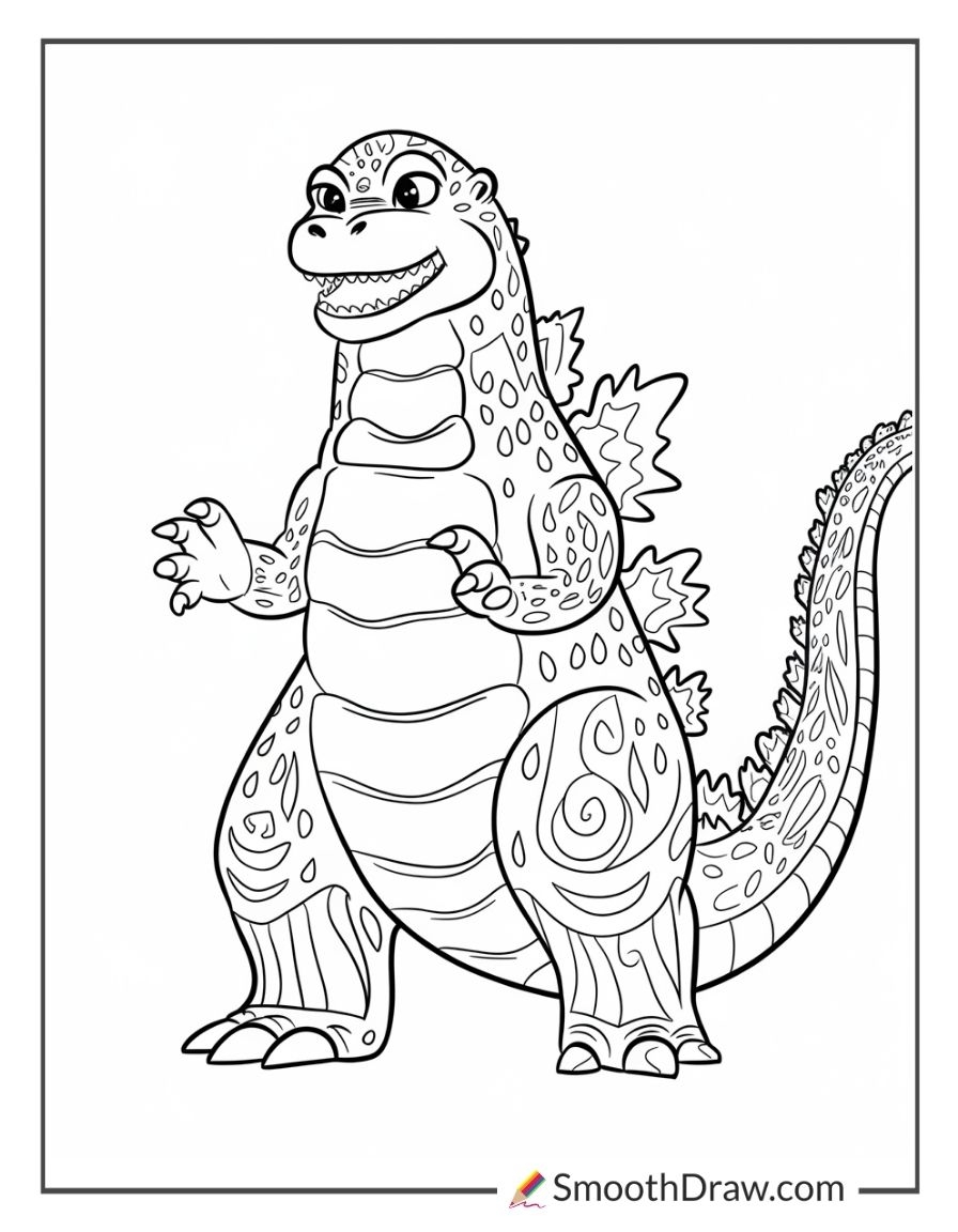 29 Godzilla Coloring Pages Smooth Draw