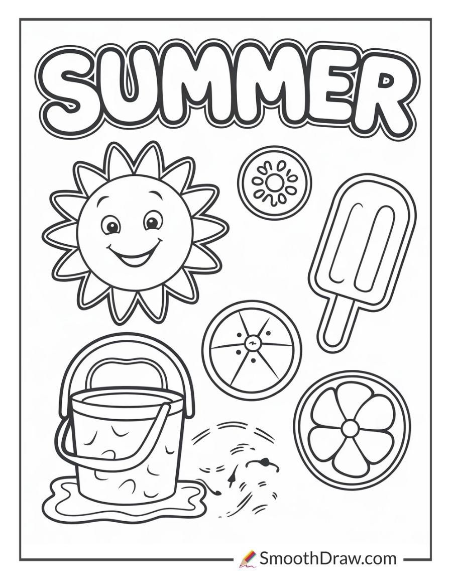 Preppy Ice Cream Coloring Pages