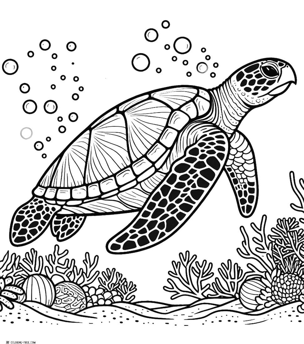 Minecraft Sea Turtle Coloring Pages