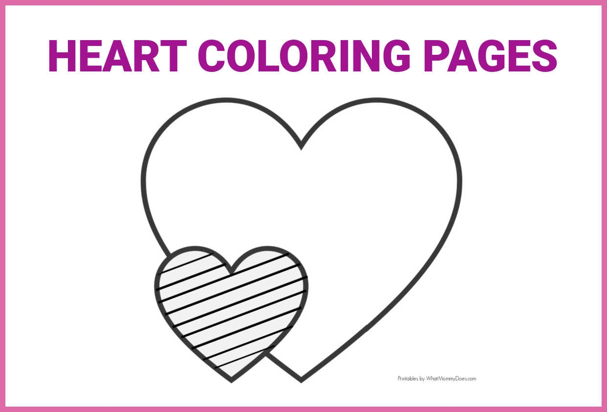 Valentine Hearts Coloring Pages For Kids