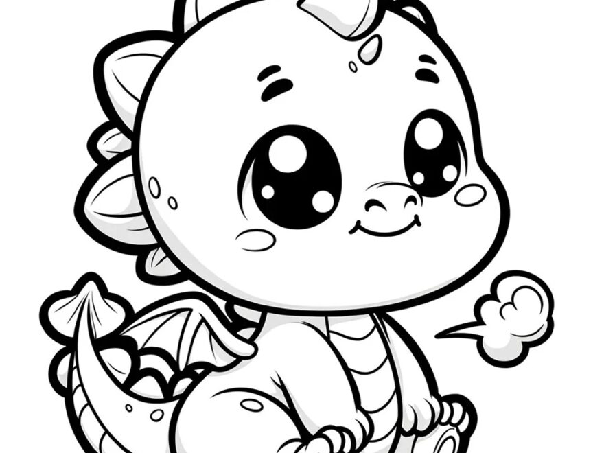 30 Baby Dragon Coloring Pages Fantasy Dragon Coloring Pages Cute Baby Dragon Coloring Kids Coloring Etsy