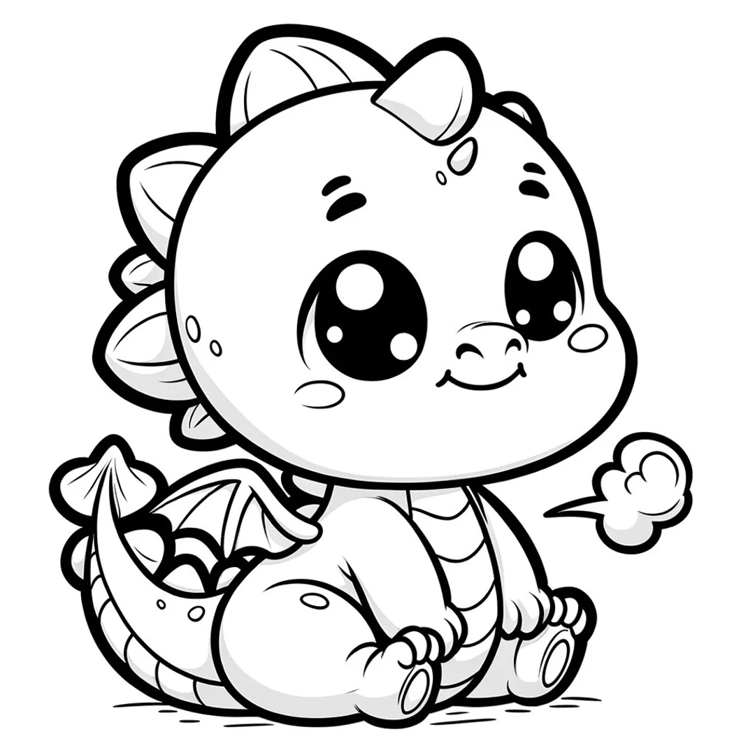 30 Baby Dragon Coloring Pages Fantasy Dragon Coloring Pages Cute Baby Dragon Coloring Kids Coloring Etsy