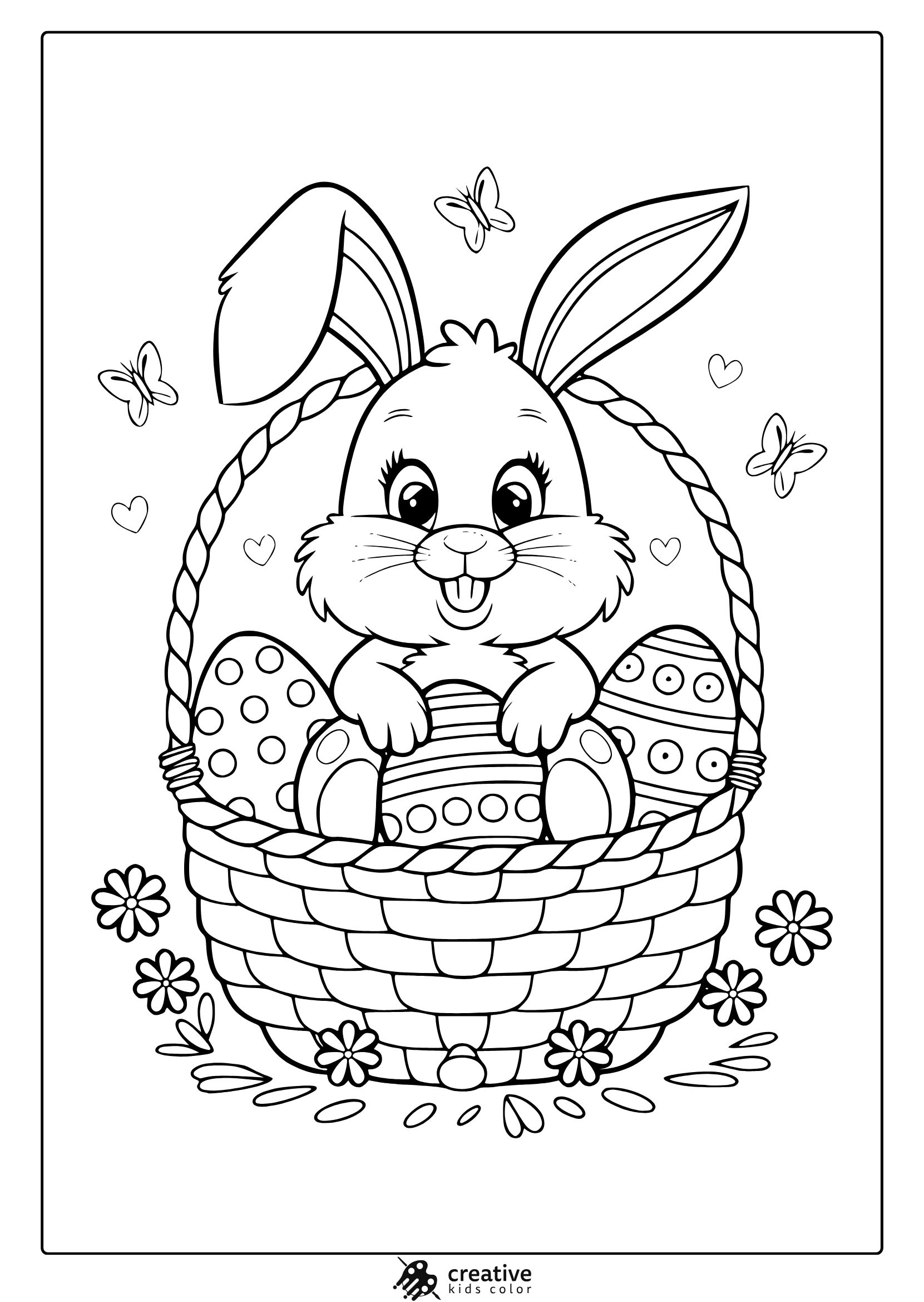 Easter Bunny Coloring Pages Name