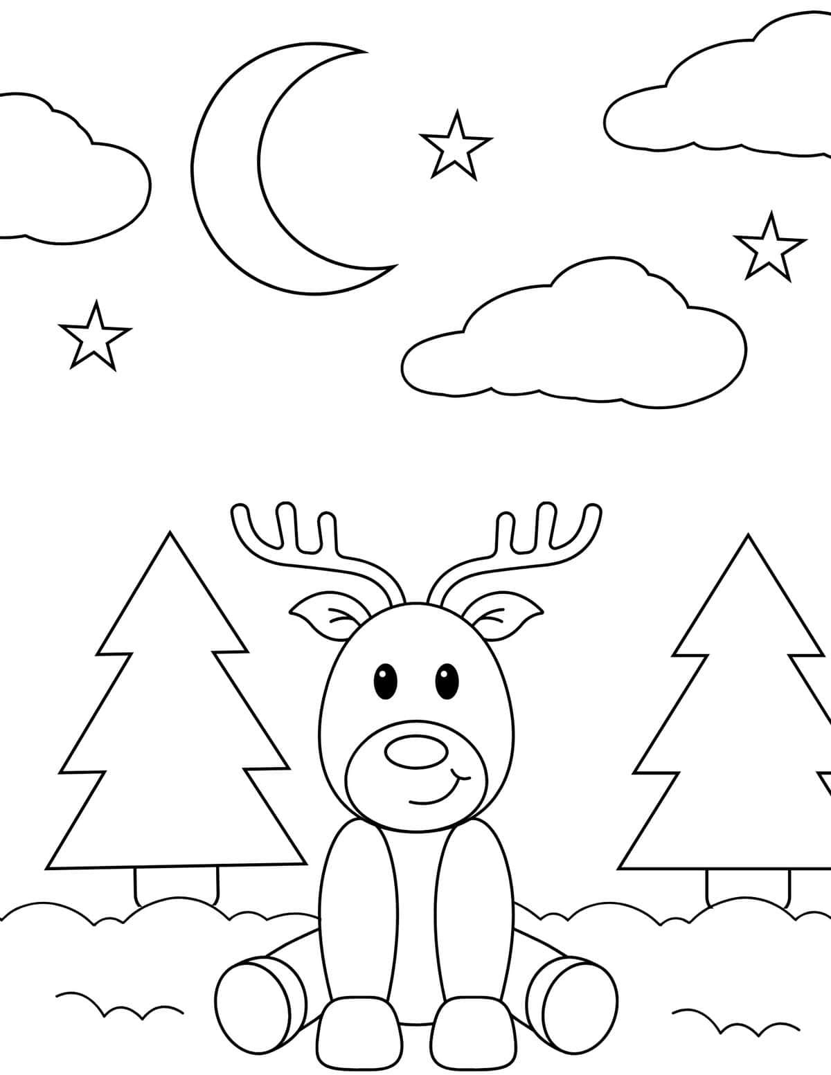 30 Free Printable Reindeer Coloring Pages For Kids Prudent Penny Pincher