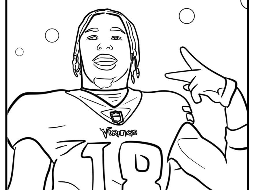 30 Justin Jefferson Coloring Pages For Kids Free To Print