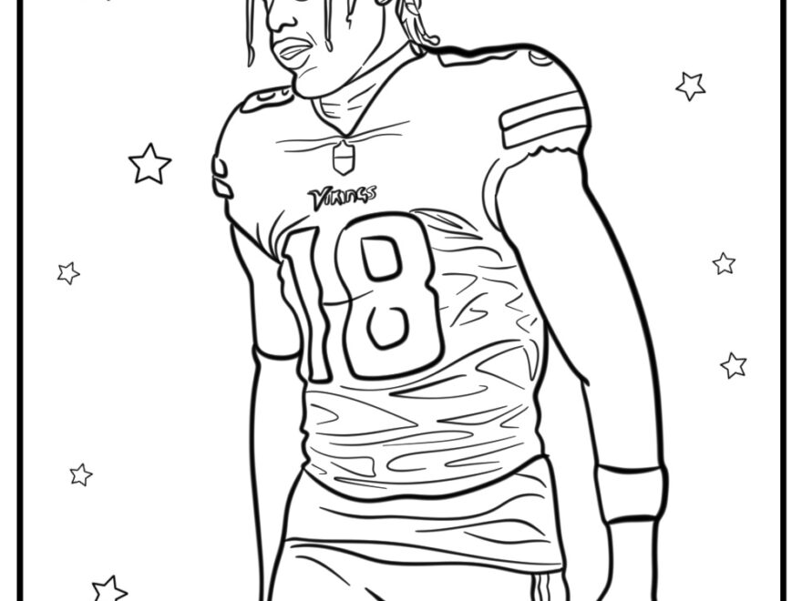 30 Justin Jefferson Coloring Pages For Kids Free To Print