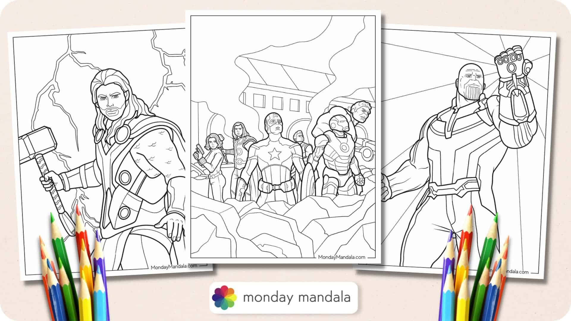 30 Marvel Avengers Coloring Pages Free PDF Printables 