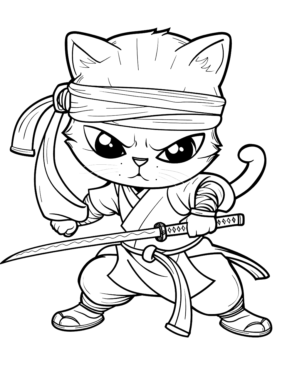 Baby Ninja Coloring Pages
