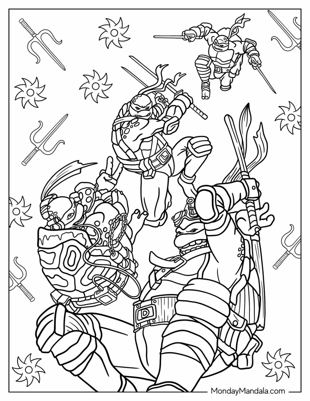 30 Ninja Turtles Coloring Pages Free PDF Printables 