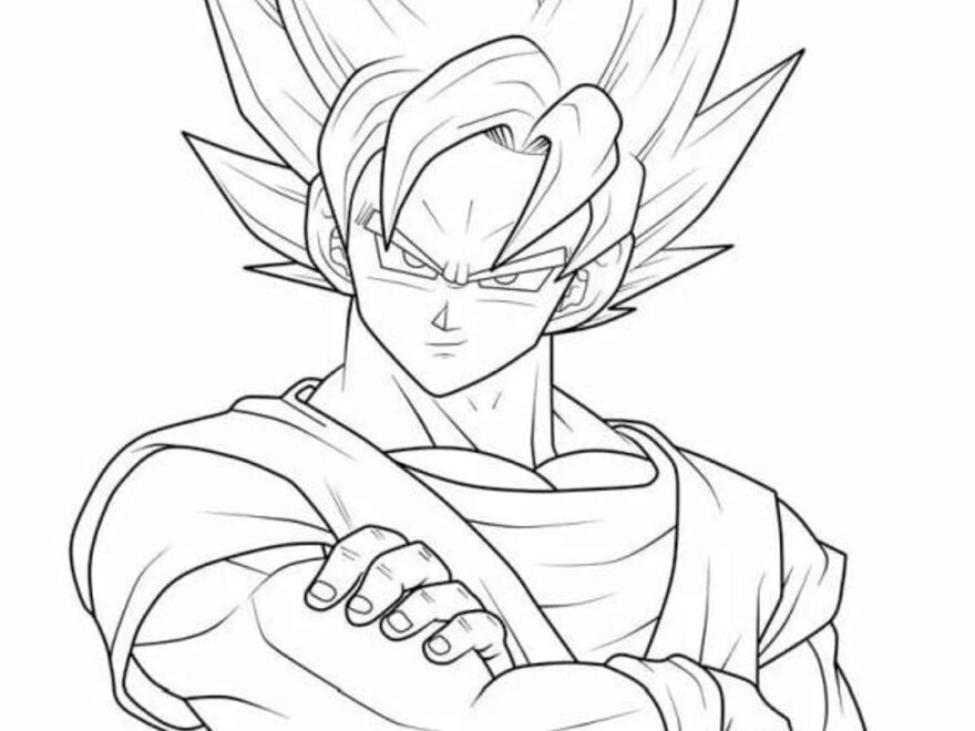 30 Pages Of Goku Coloring Pages Etsy