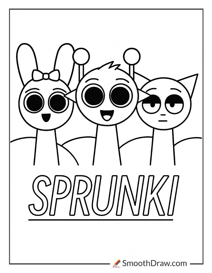Tunner Sprunki Coloring Pages