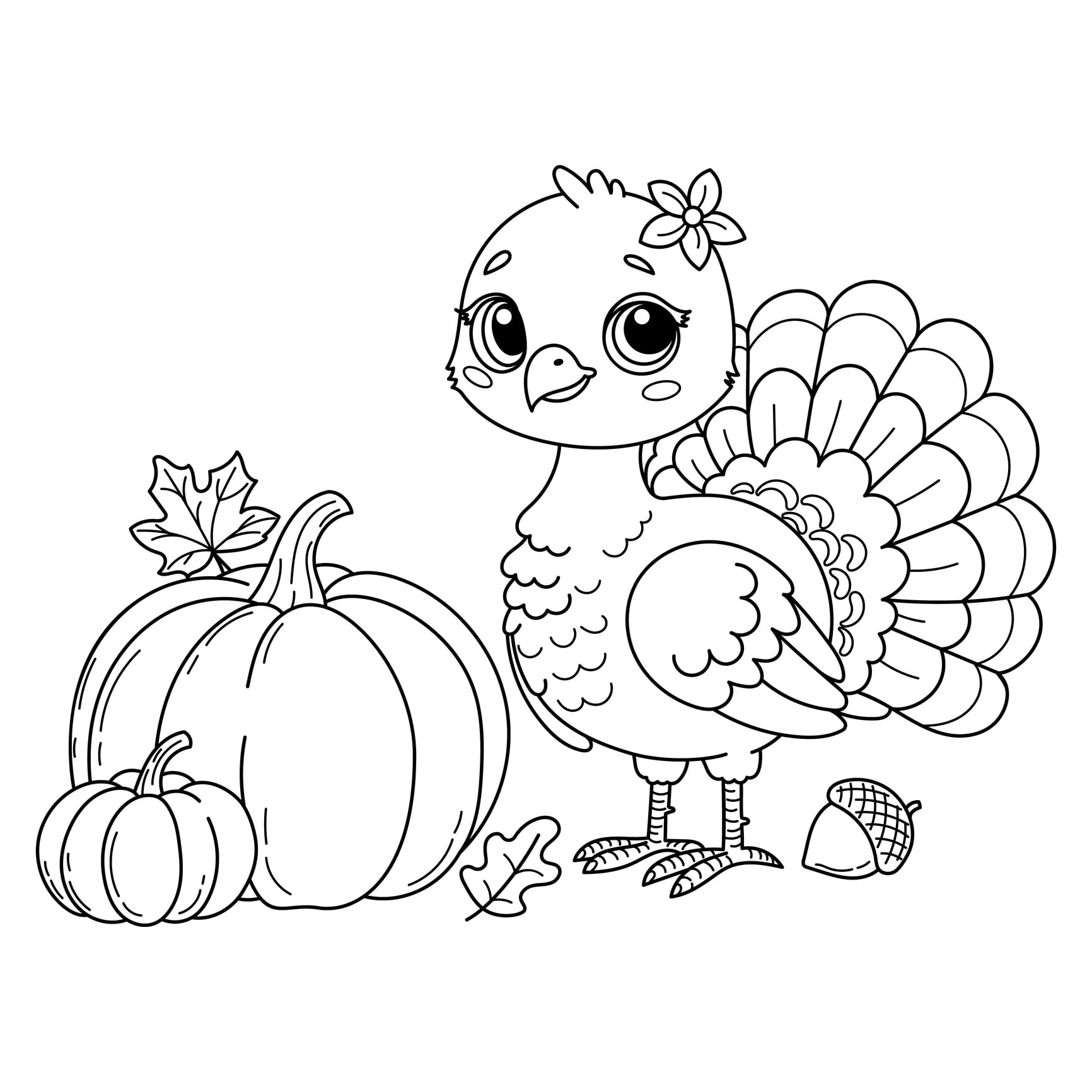 Thanksgiving Turkey Coloring Pages
