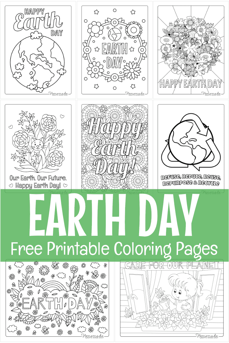 31 Free Earth Day Coloring Pages For Kids Adults