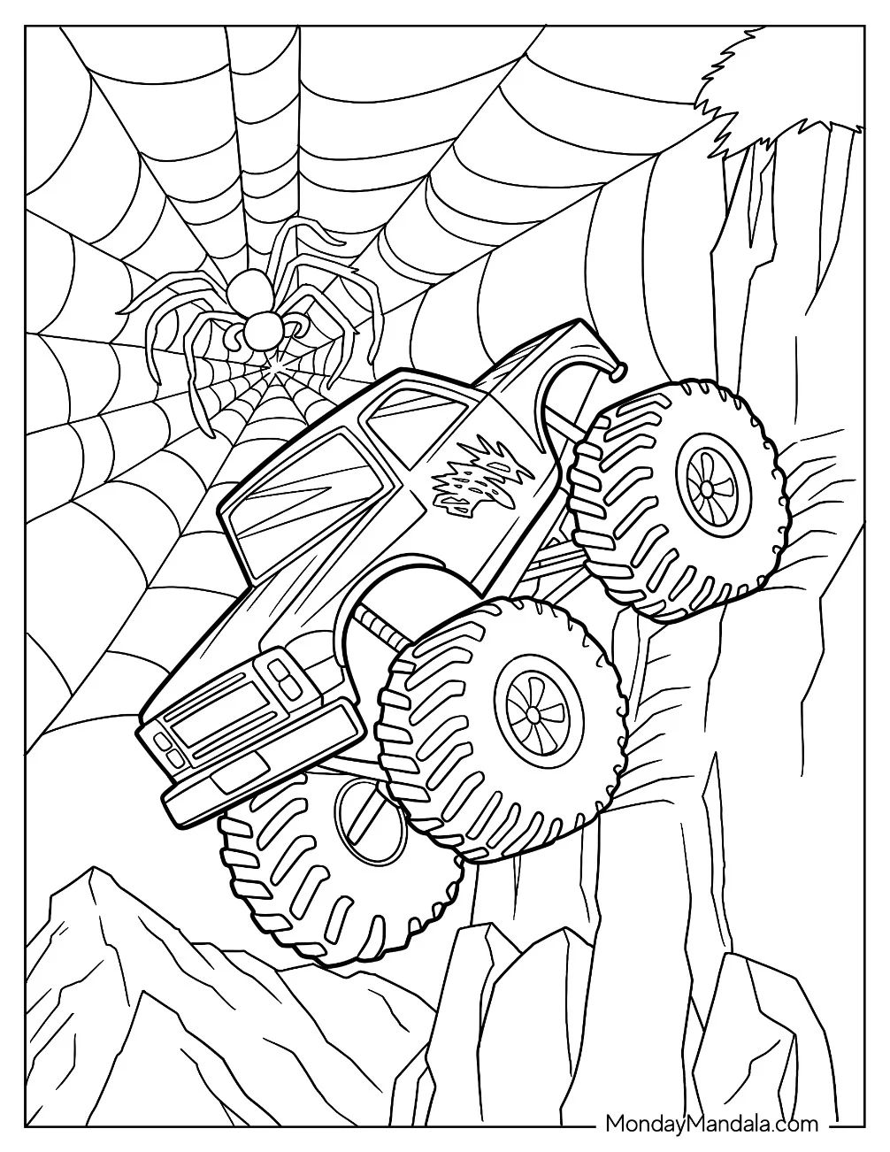 32 Monster Truck Coloring Pages Free PDF Printables 