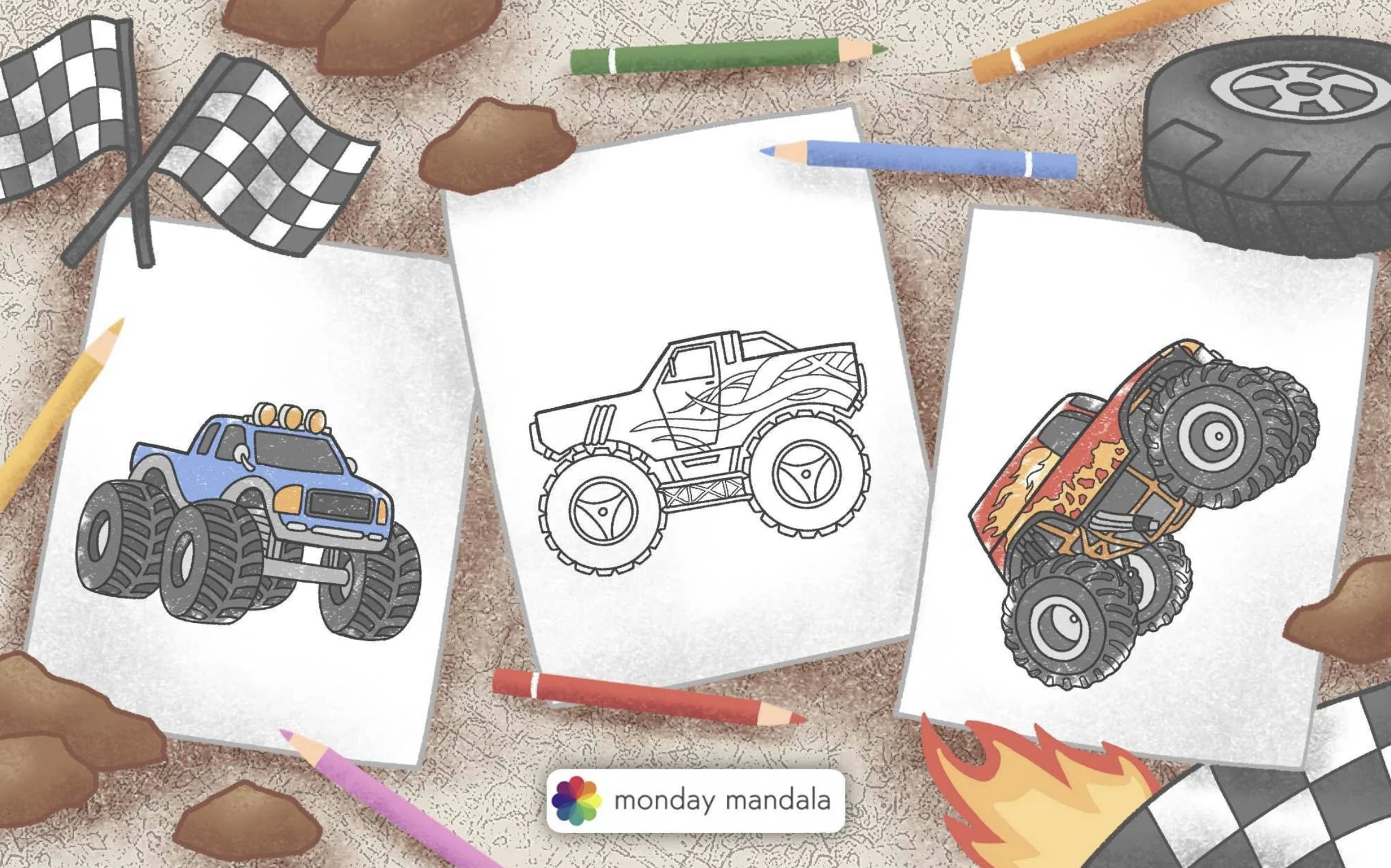 32 Monster Truck Coloring Pages Free PDF Printables 