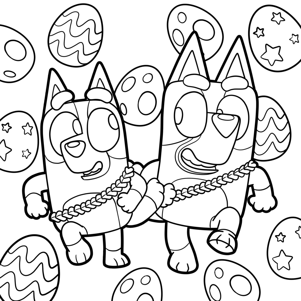 32 Printable Bluey Coloring Pages