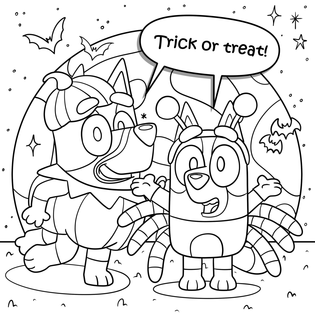 32 Printable Bluey Coloring Pages