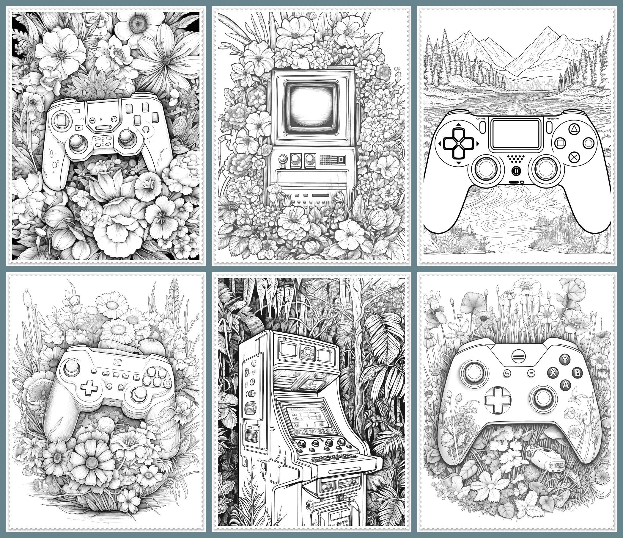 33 Gamer Coloring Pages Gamer Adults Printable Coloring Page Game Controller Drawings Coloring Pages Gamer Digital Coloring Book Etsy