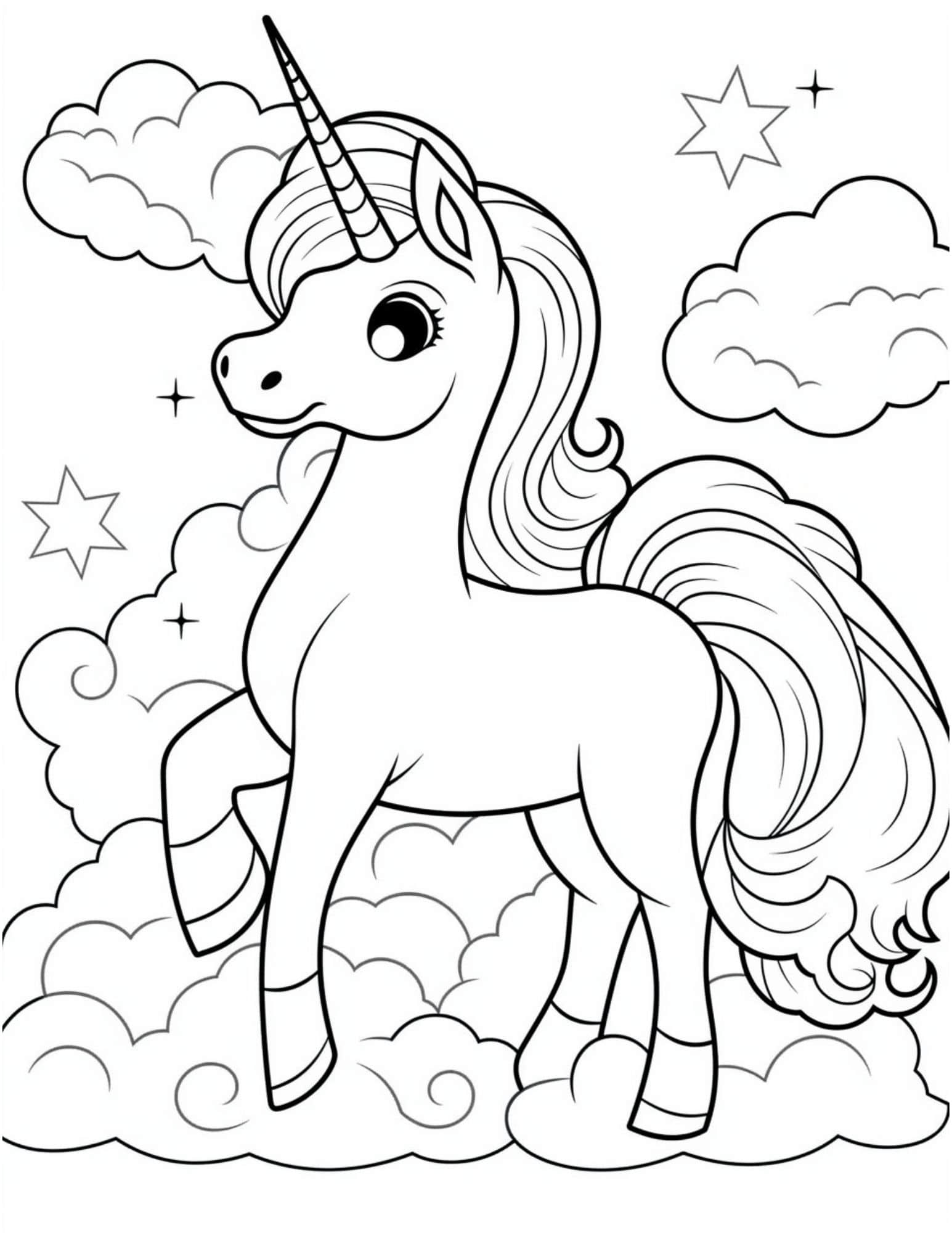 Really Cute Unicorn Coloring Pages