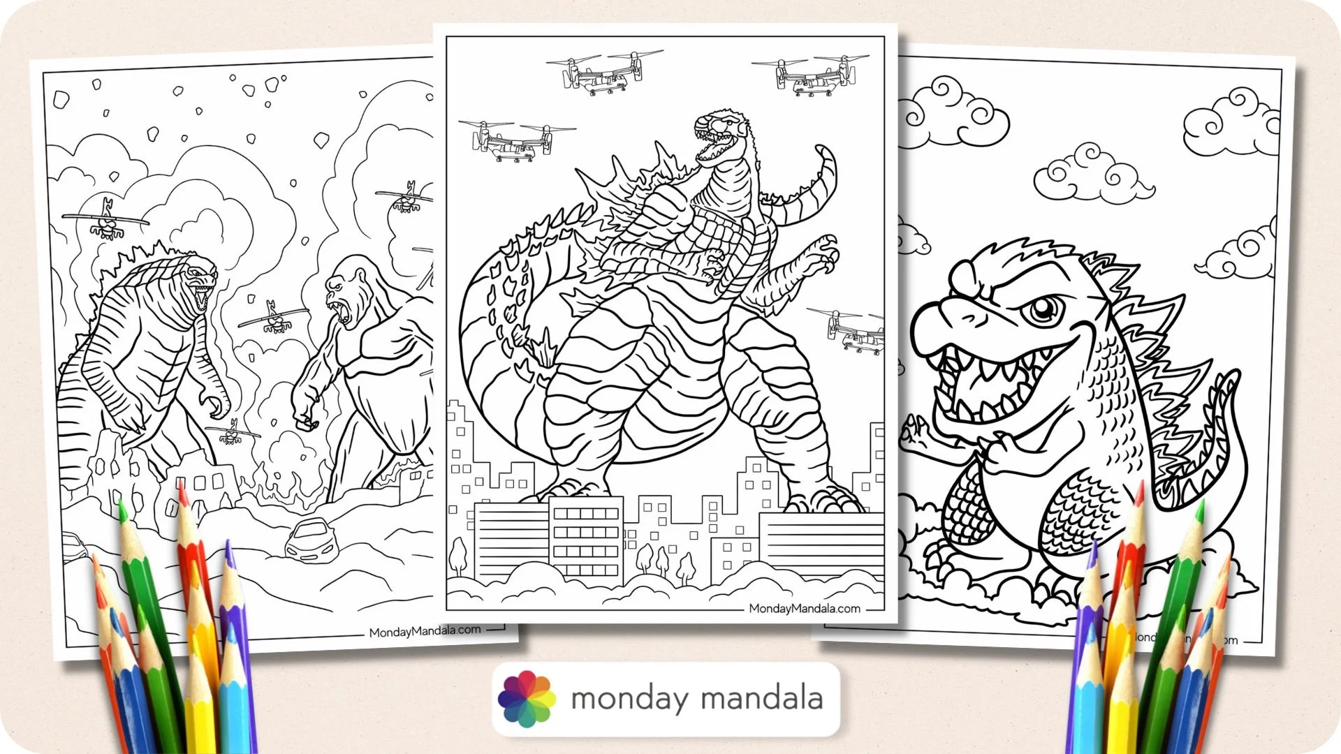 35 Godzilla Coloring Pages Free PDF Printables 
