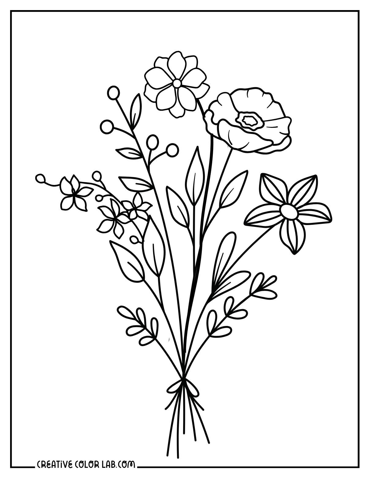37 Free Flower Coloring Pages Printable PDFs