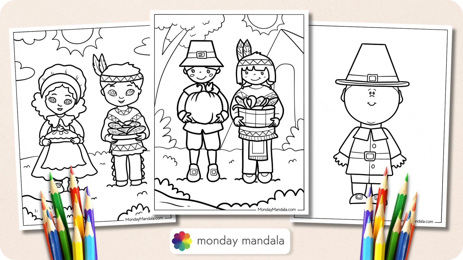 37 Pilgrim Coloring Pages Free PDF Printables 