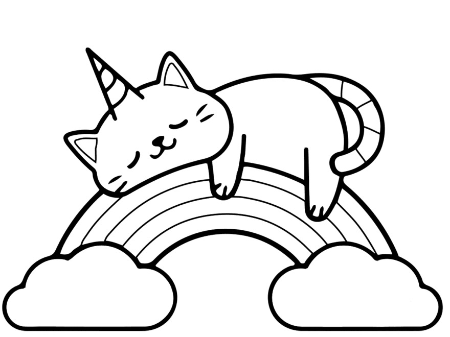 41 Cutest Unicorn Cat Coloring Pages Free Artsy Pretty Colors