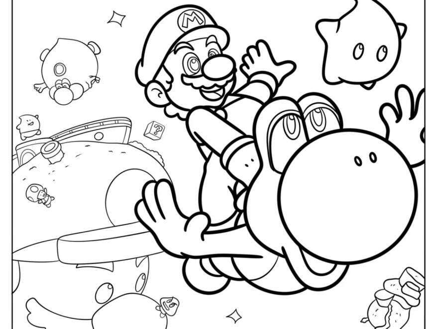 41 Yoshi Coloring Pages Free PDF Printables