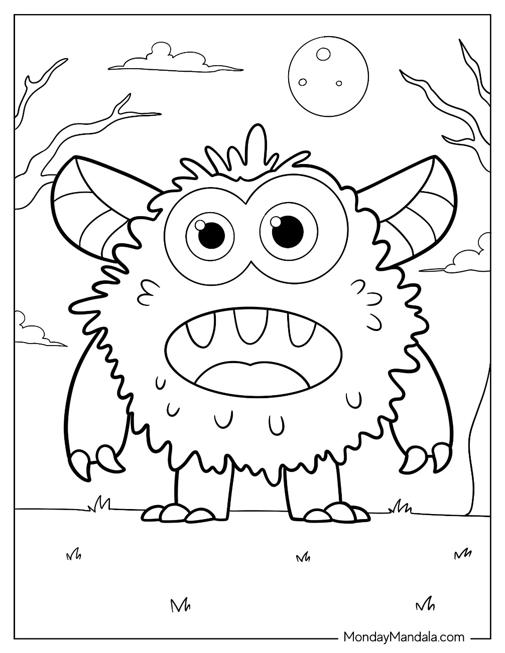42 Monster Coloring Pages Free PDF Printables 