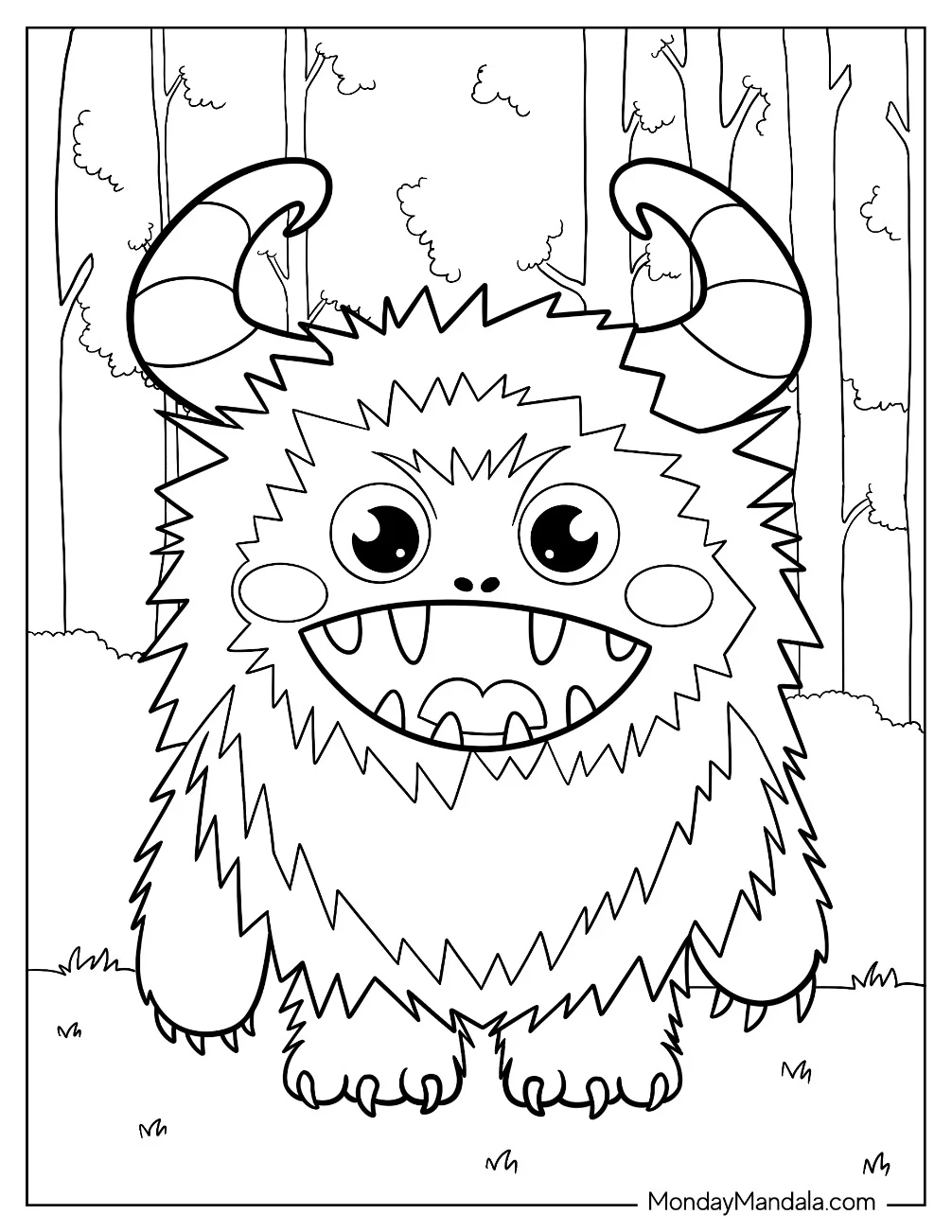 Monster Heart Coloring Pages