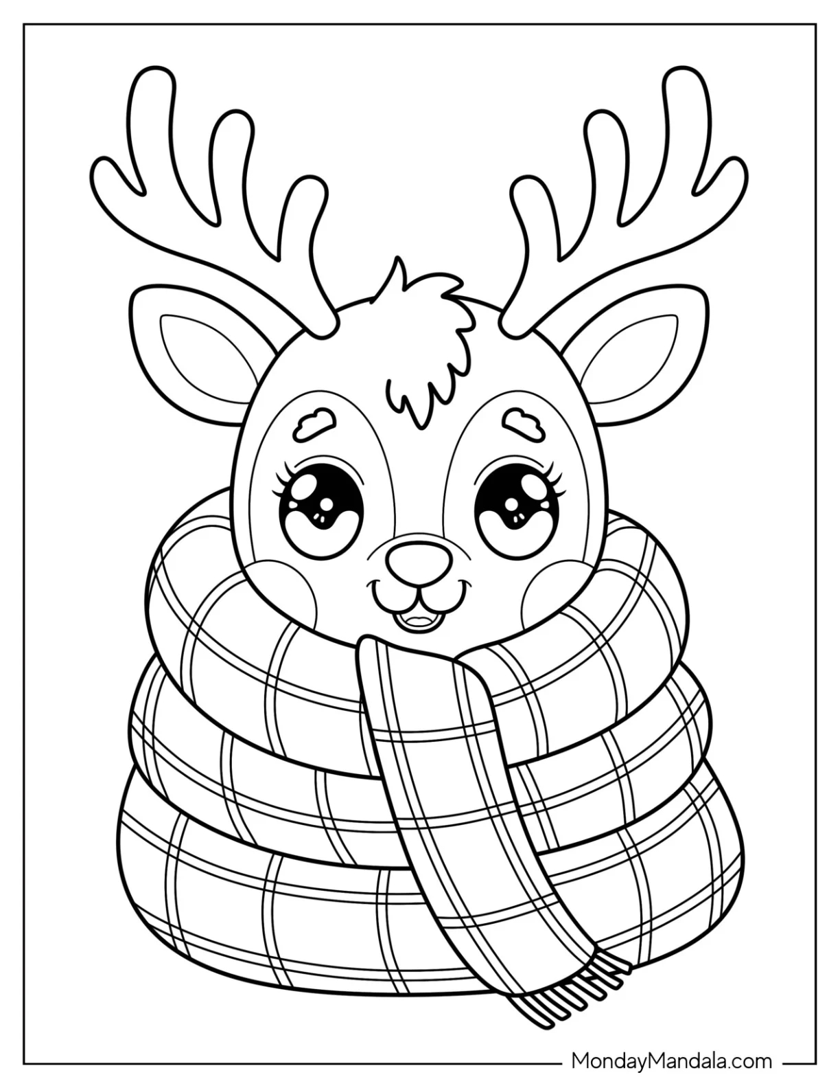 42 Reindeer Coloring Pages Free PDF Printables 