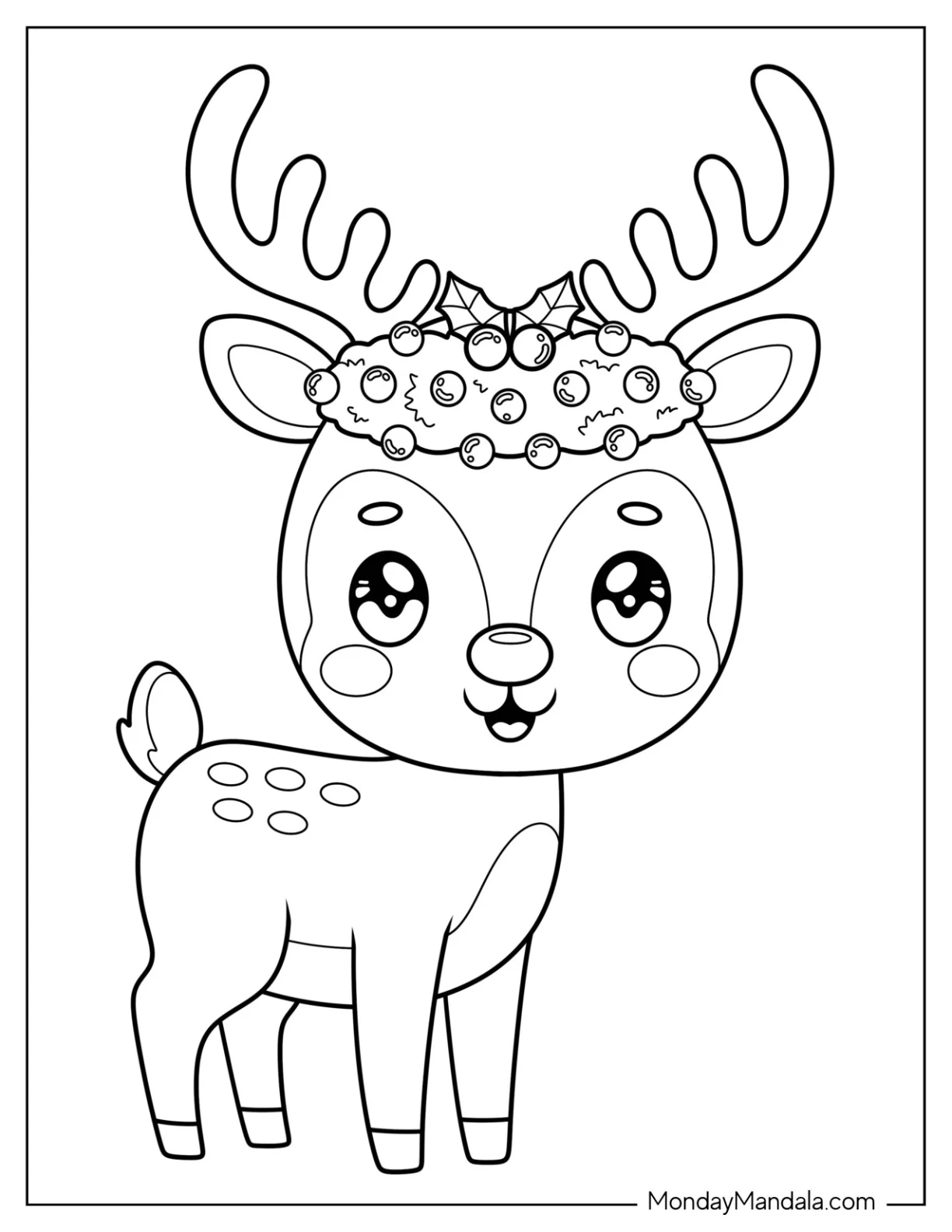 42 Reindeer Coloring Pages Free PDF Printables 