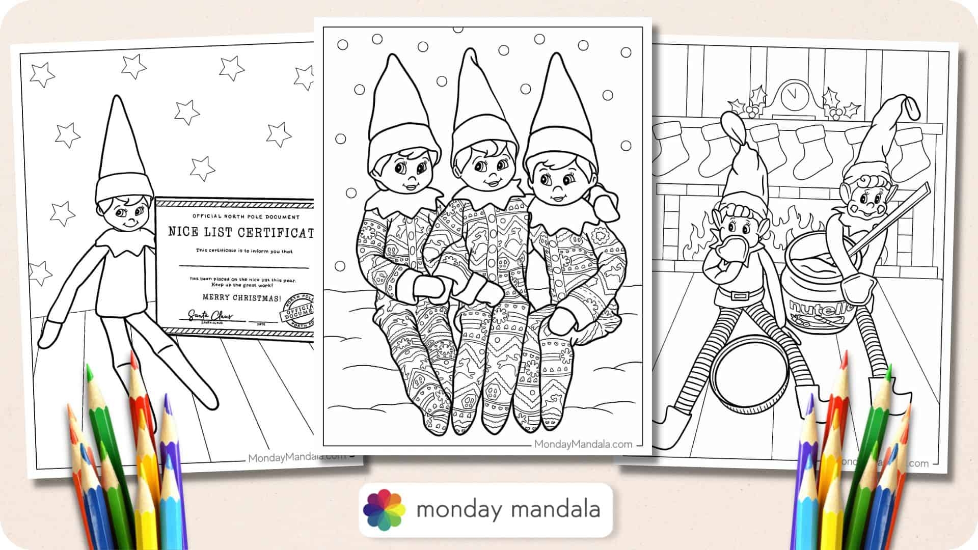 44 Elf On The Shelf Coloring Pages Free PDF Printables 