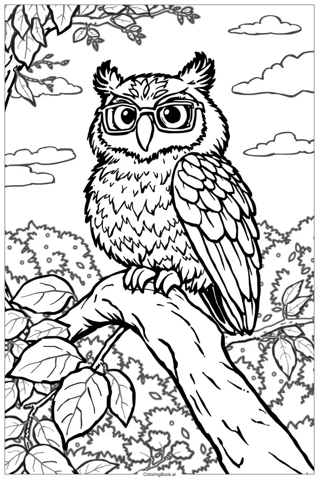 Printable Owl Coloring Pages Large Images