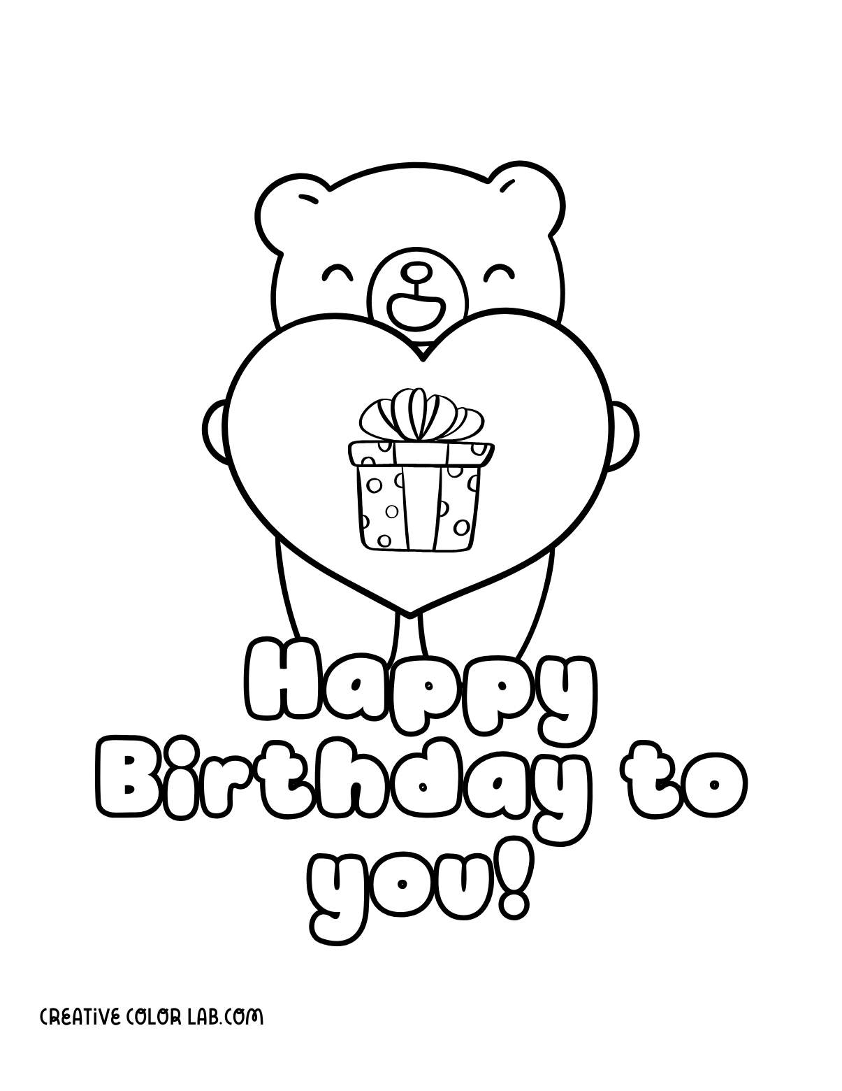 46 Happy Birthday Coloring Pages Free PDF Printables