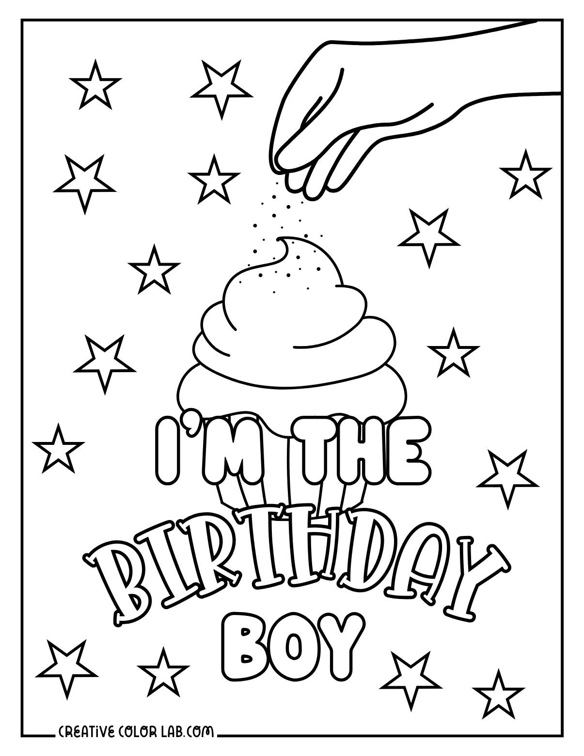 Birthday Cards Coloring Pages For Boys