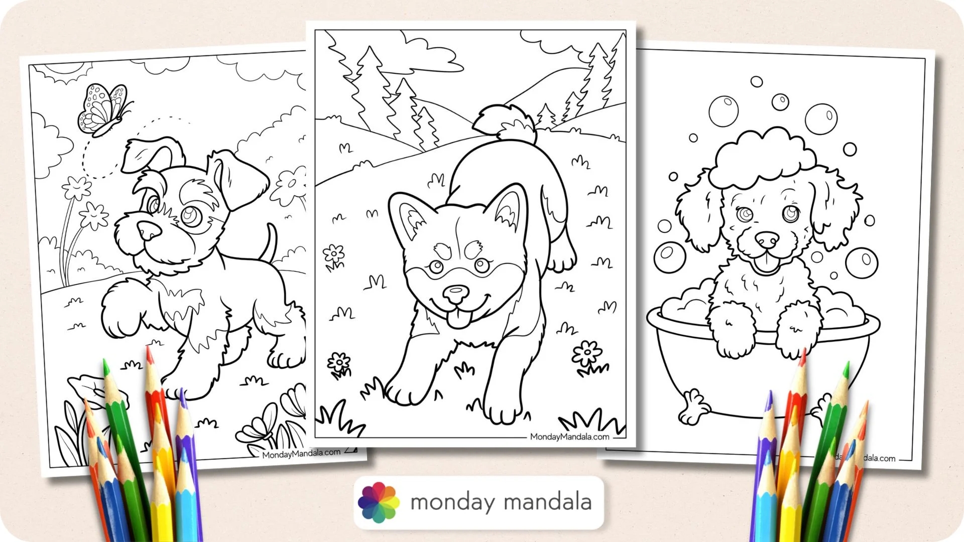 47 Puppy Coloring Pages Free PDF Printables 