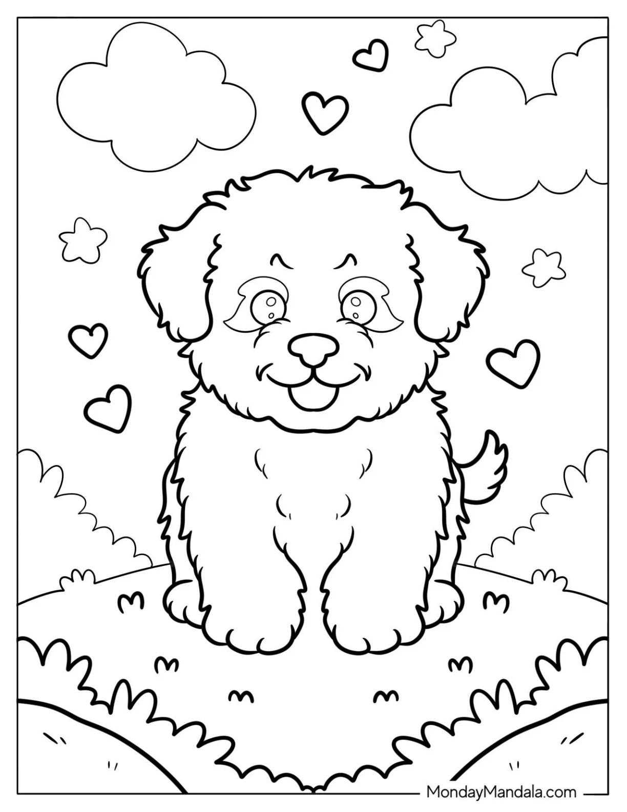 47 Puppy Coloring Pages Free PDF Printables 