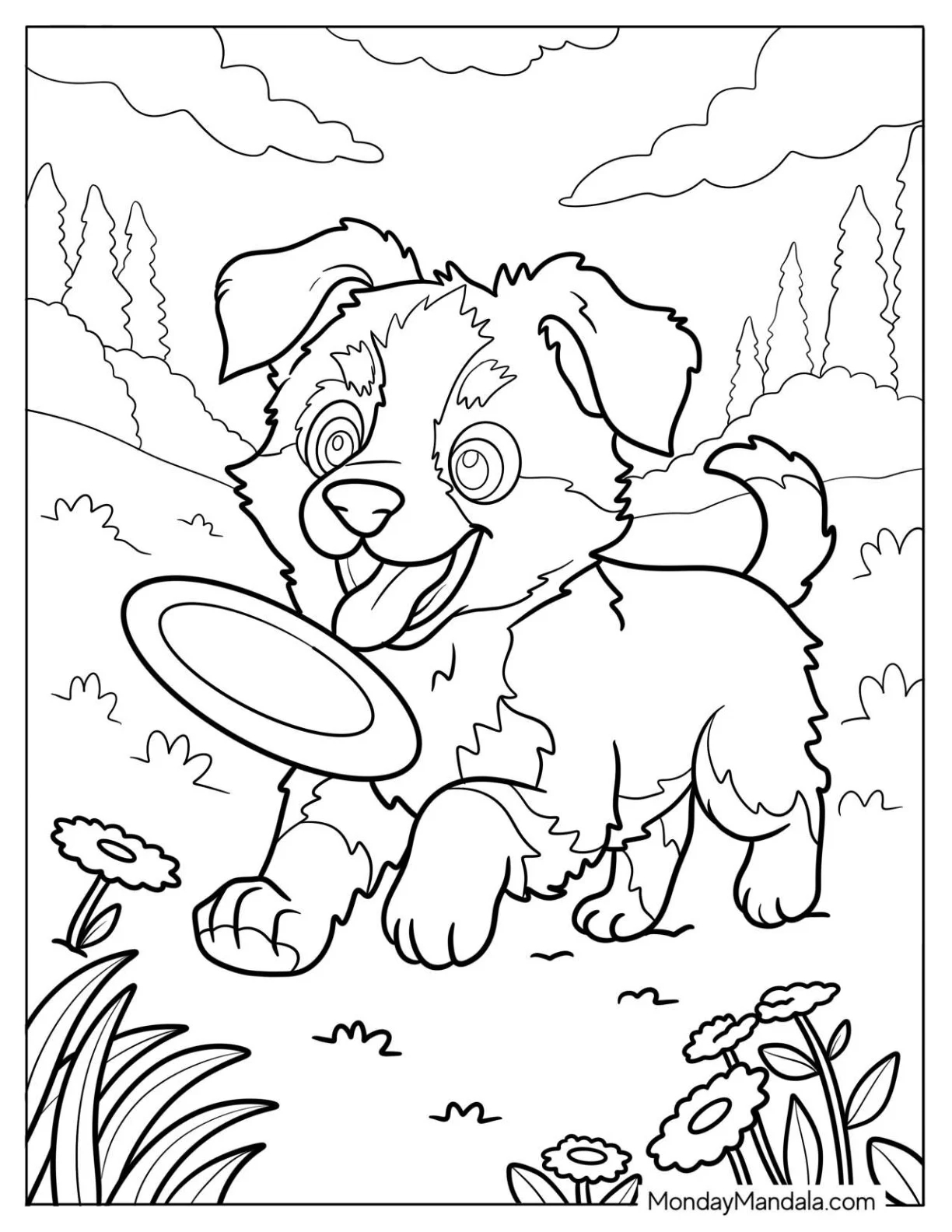 47 Puppy Coloring Pages Free PDF Printables 