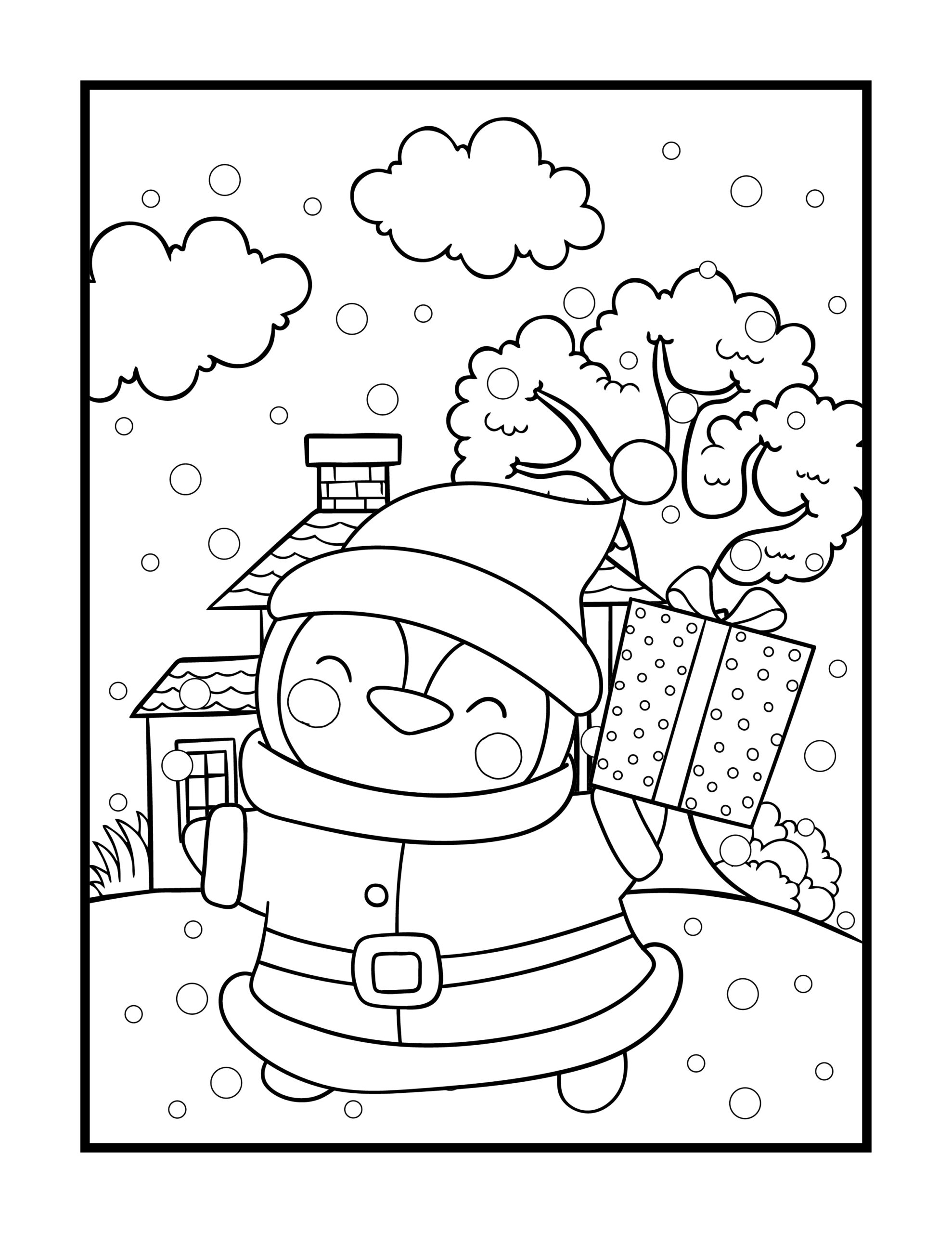 48 Penguin Coloring Pages Free Christmas Coloring Printables
