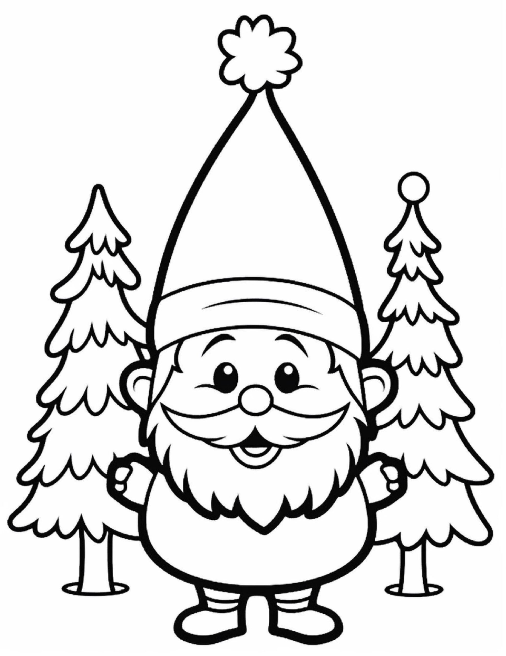 5 Christmas Gnome Coloring Pages Kids Christmas Coloring Enchanted Gnome Coloring Page Christmas Coloring Gnomes Whimsical Coloring Etsy