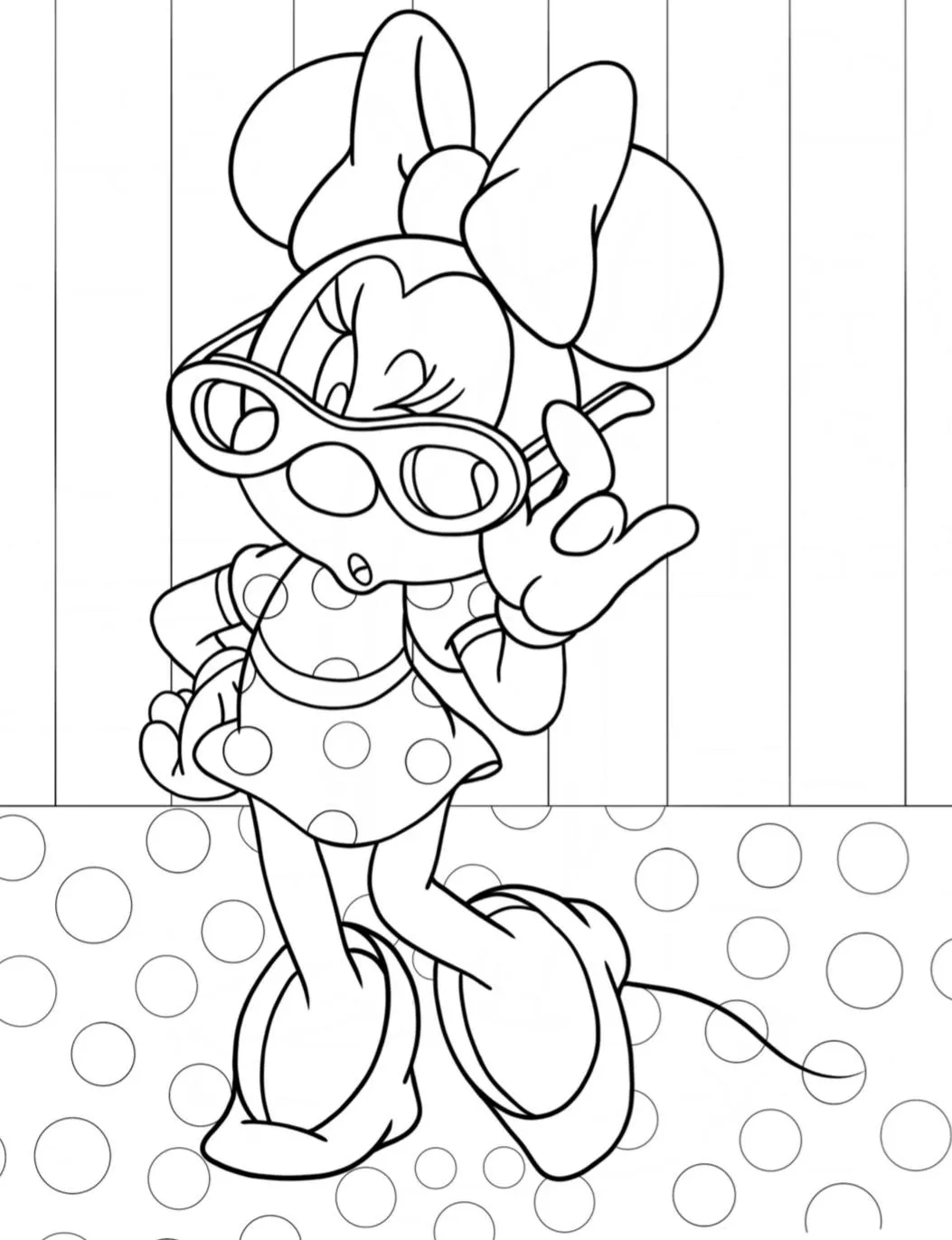 5 Minnie Mouse Inspired Coloring Pages For Kids Printable Digital Download Fun Cute Fan Art For Girls Etsy