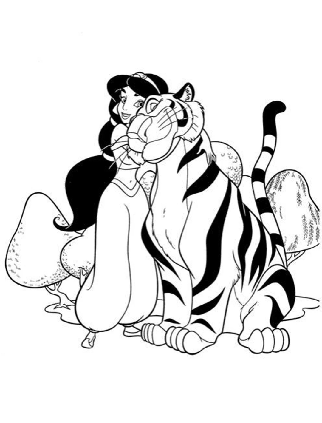 5 Princess Jazmine aladdin Colouring Pages Etsy