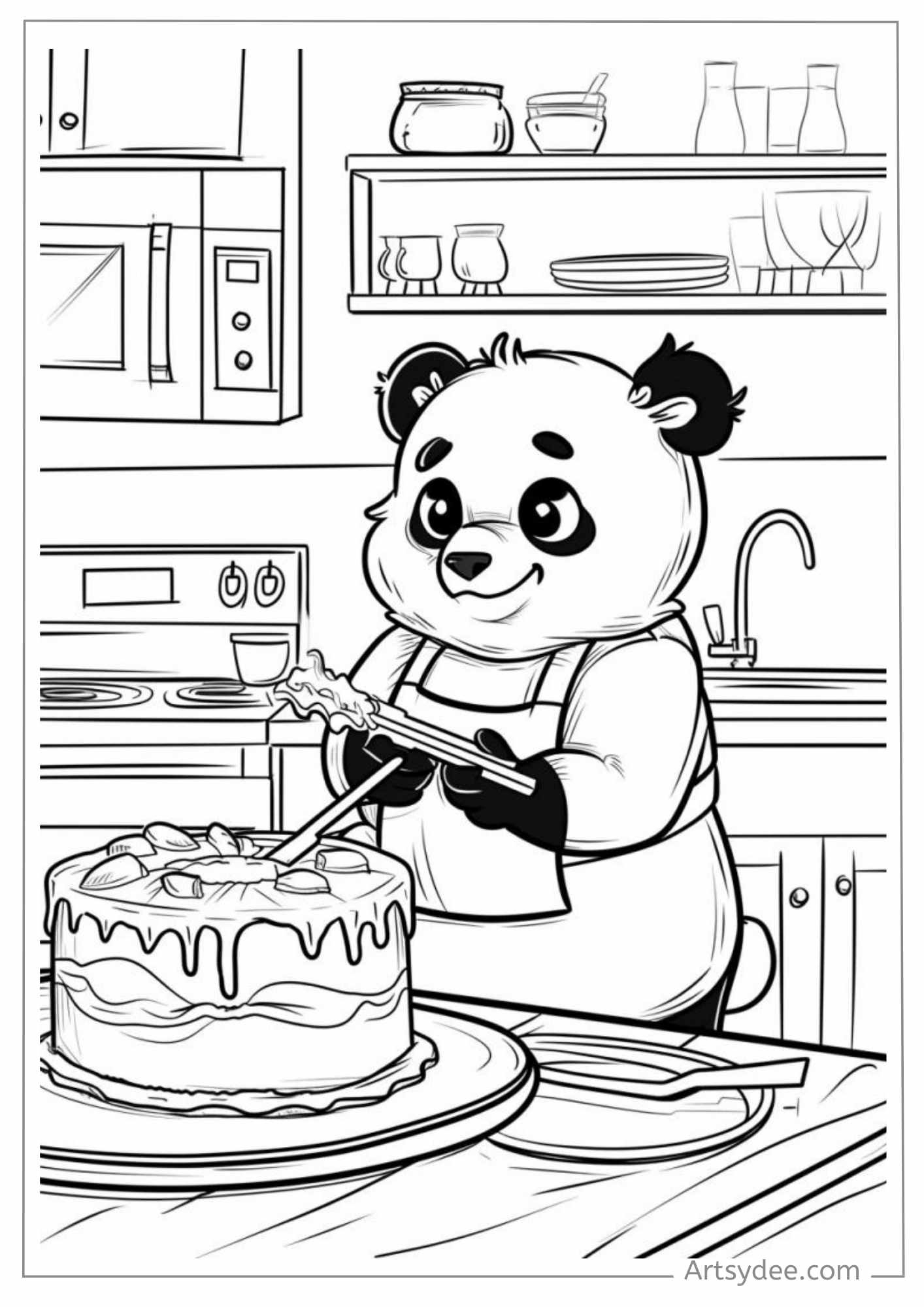 50 Free Printable Panda Coloring Pages Artsydee Drawing Painting Craft Creativity