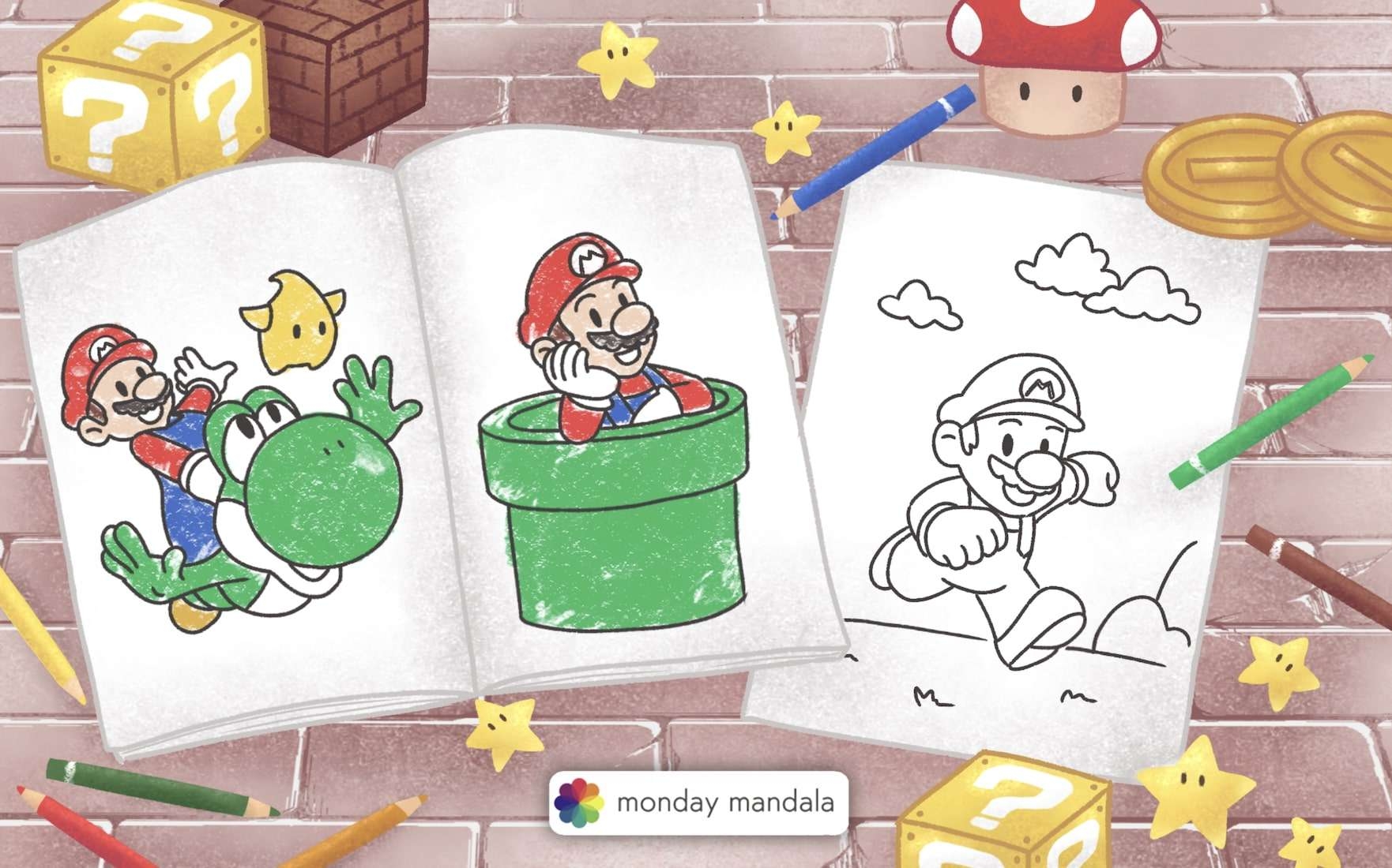 50 Mario Coloring Pages Free PDF Printables 
