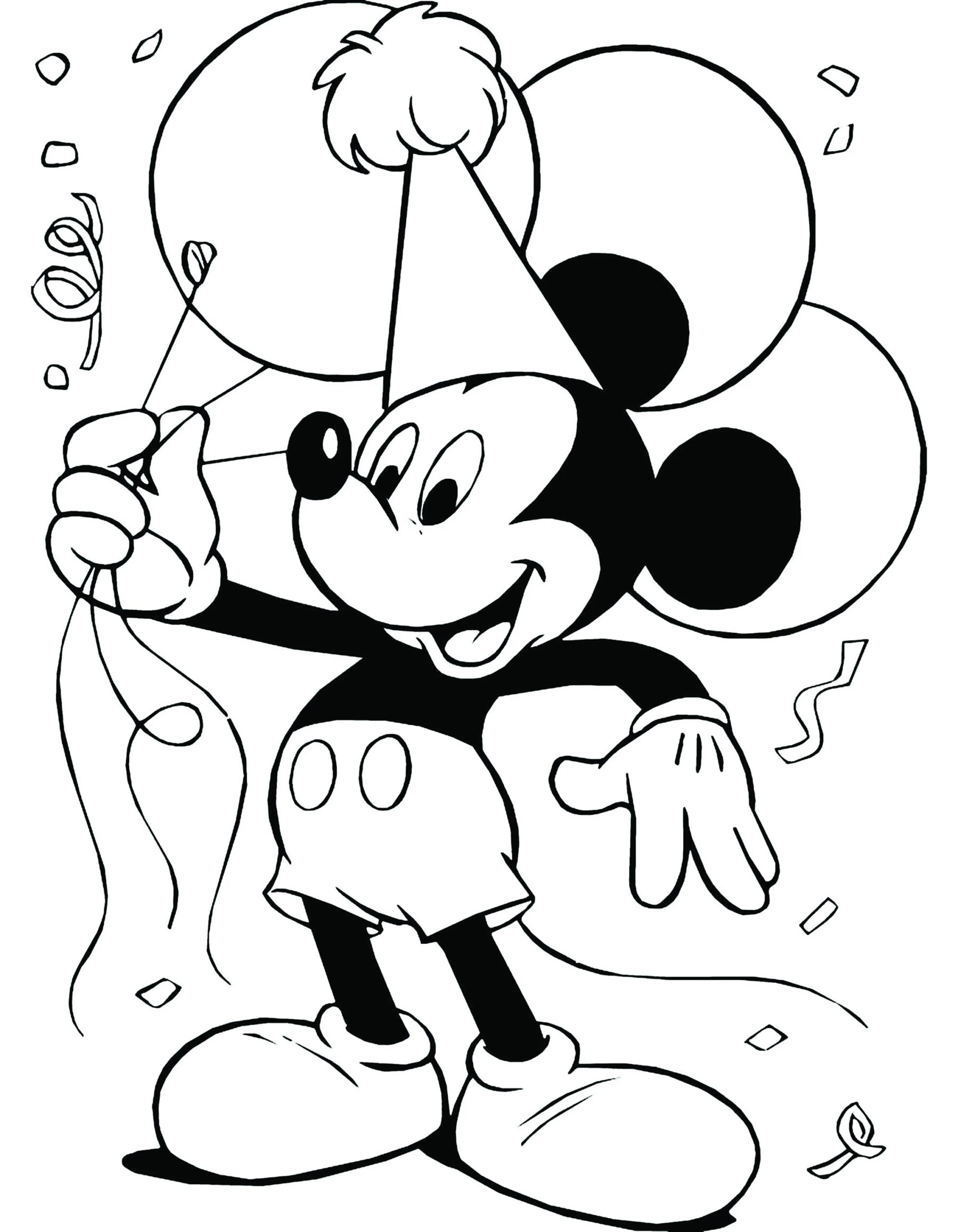 Minnie Mouse Coloring Pages 1st Birthday